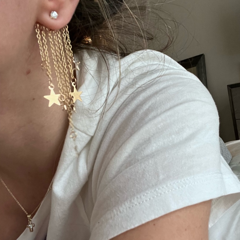 Star dangle earrings new